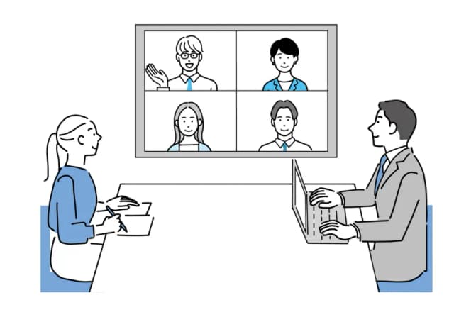 企業の人事部とのミーティング